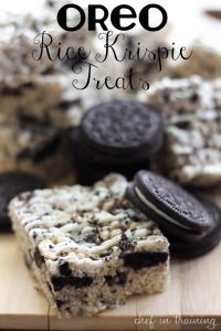 Oreo rice Krispy treats