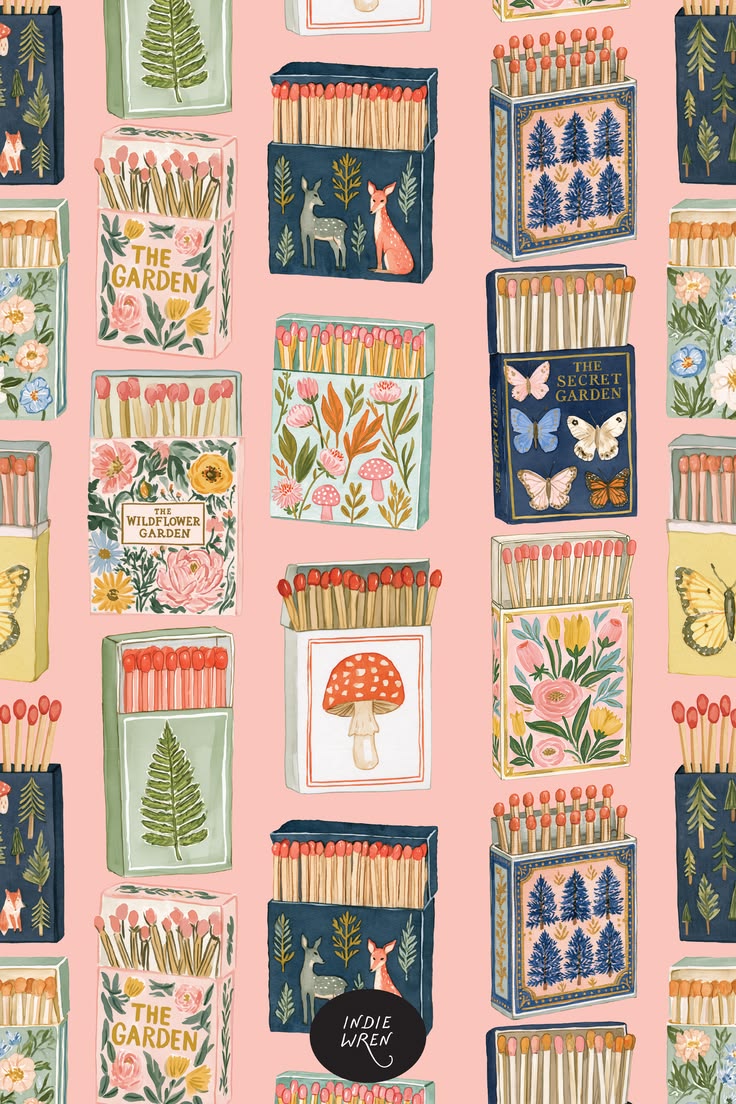 A curious little collection of vintage-inspired matchboxes, 