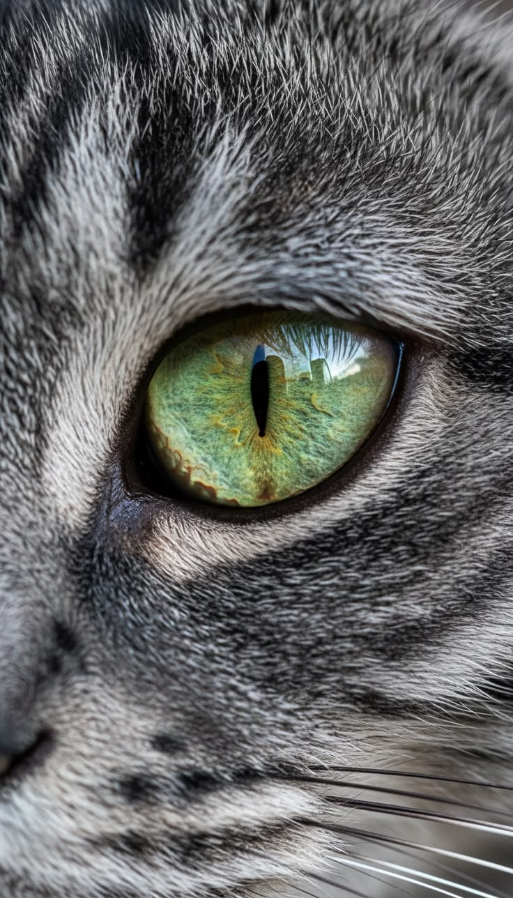 Dive into the mesmerizing depth of this cat's eye macro phot