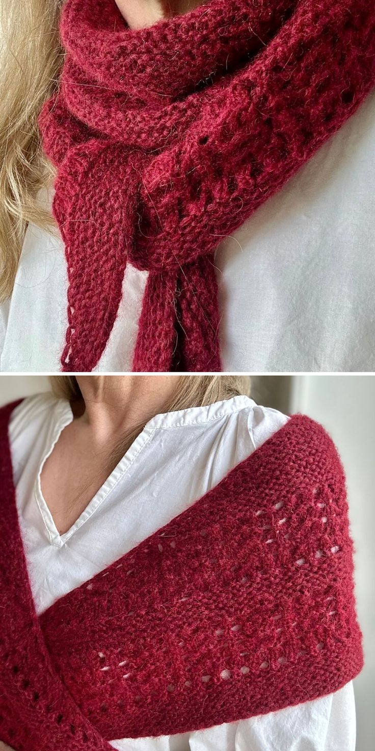 A scarf that combines structure and softness, this knit piec