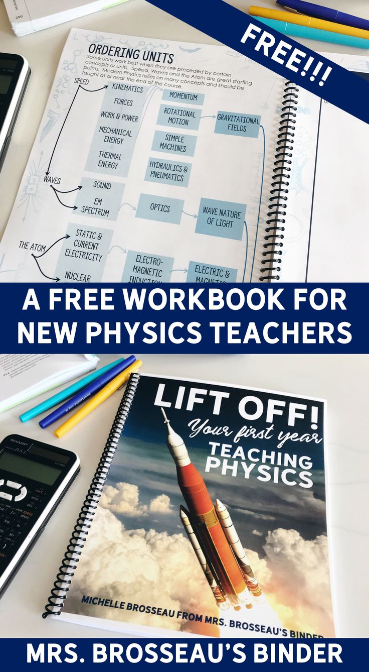 A FREE PDF workbook to help new Physics teachers (or new-to-