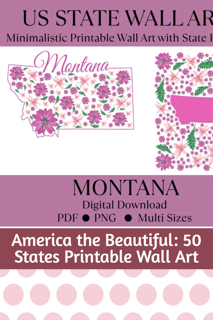 Celebrate the USA with this coordinating Us state flower pri
