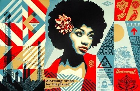 Shepard Fairey | “Swan Song” | Screen print on thick cream S