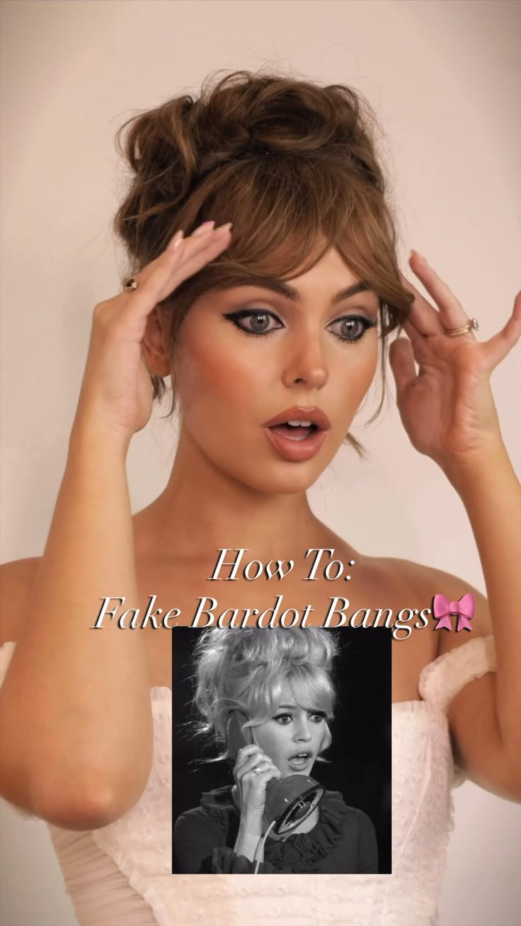 Recreating Brigitte Bardot's iconic bouffant and face-framin