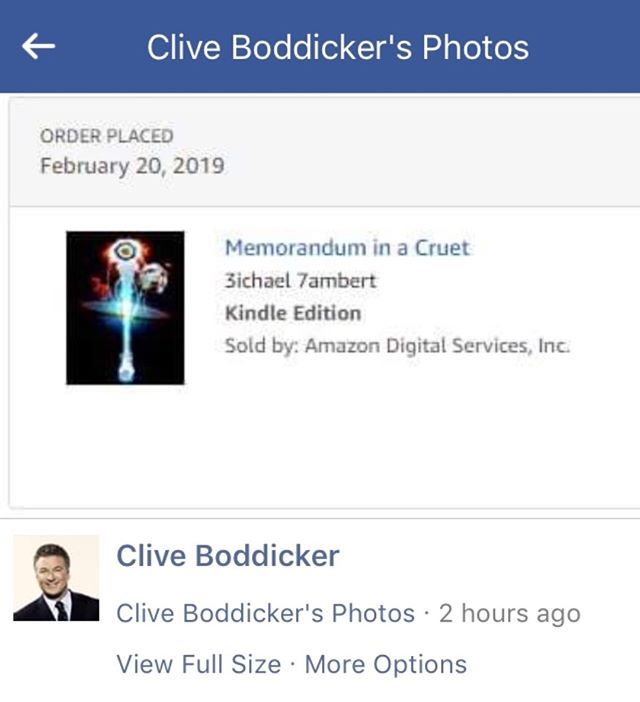 Clive thank you so much of copping my book through Amazon. Y