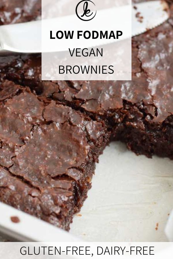 Super fudgy low FODMAP vegan brownies. Only for when you lov
