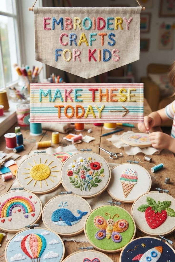 Try these cute embroidery craft projects designed to inspire