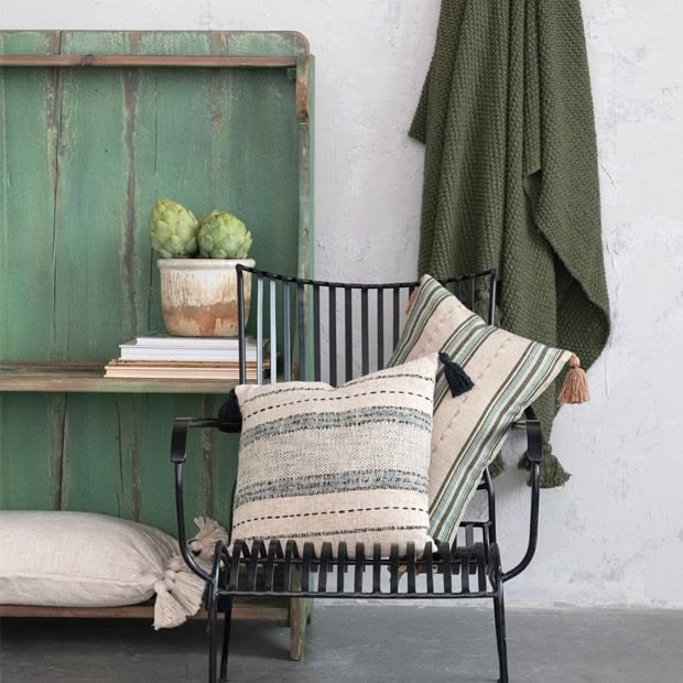 Reclaimed Pine Antique Green 2 Tier Shelf