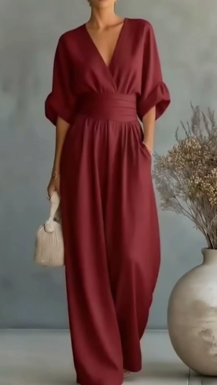 This wide leg jumpsuit is the effortless piece your wardrobe