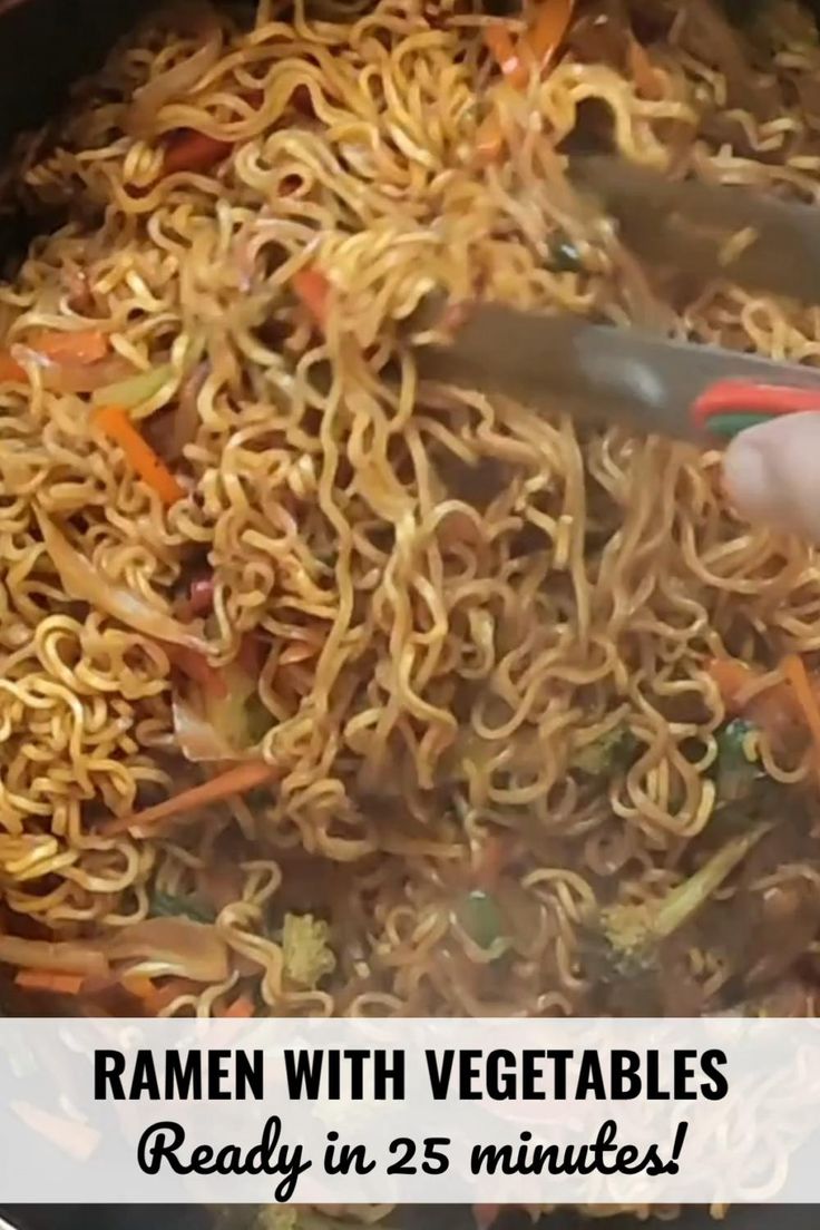 Veggie ramen is a delicious, quick, and easy one-pot instant