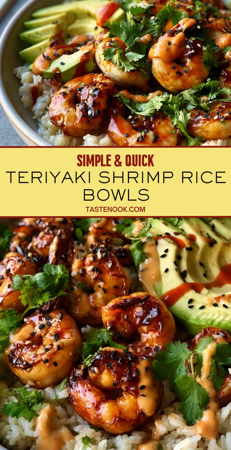 These Teriyaki Shrimp Rice Bowls are the reason I stopped or