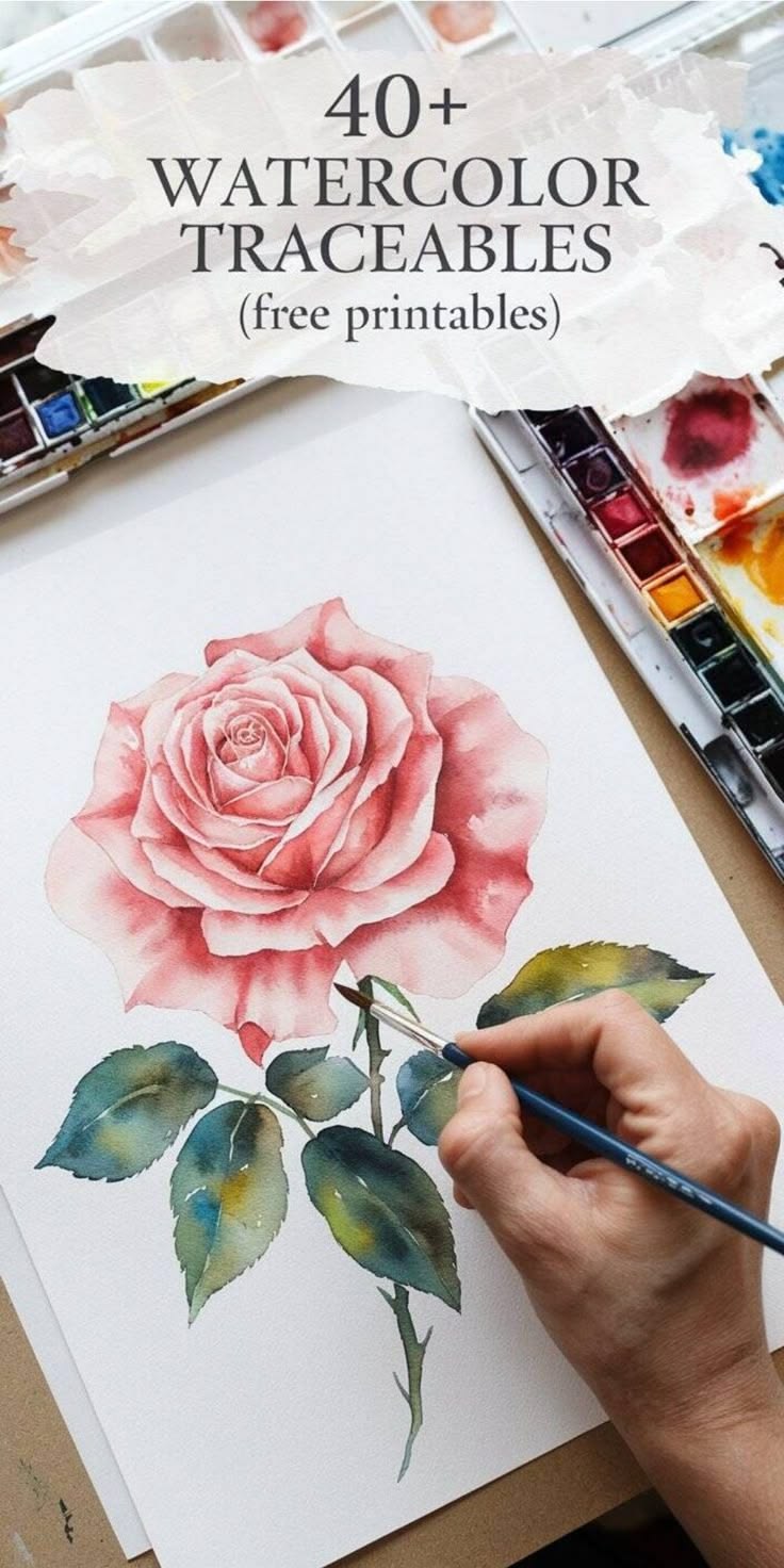 Unlock creativity! 🎨 Get 40 **free watercolor stencils** ins