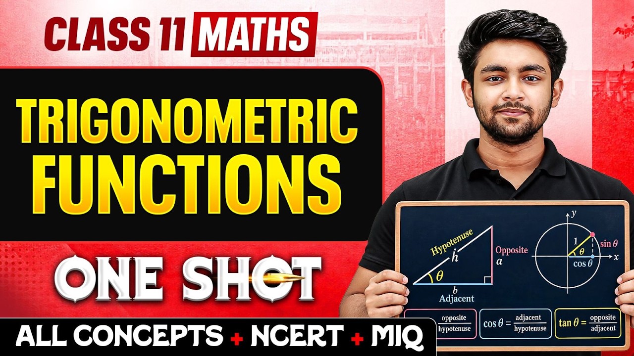 Trigonometric Functions Class 11 One Shot 🔥 | Maths Chapter 3 | Exercise 3.1, 3.2 & 3.3 | Uday Sir