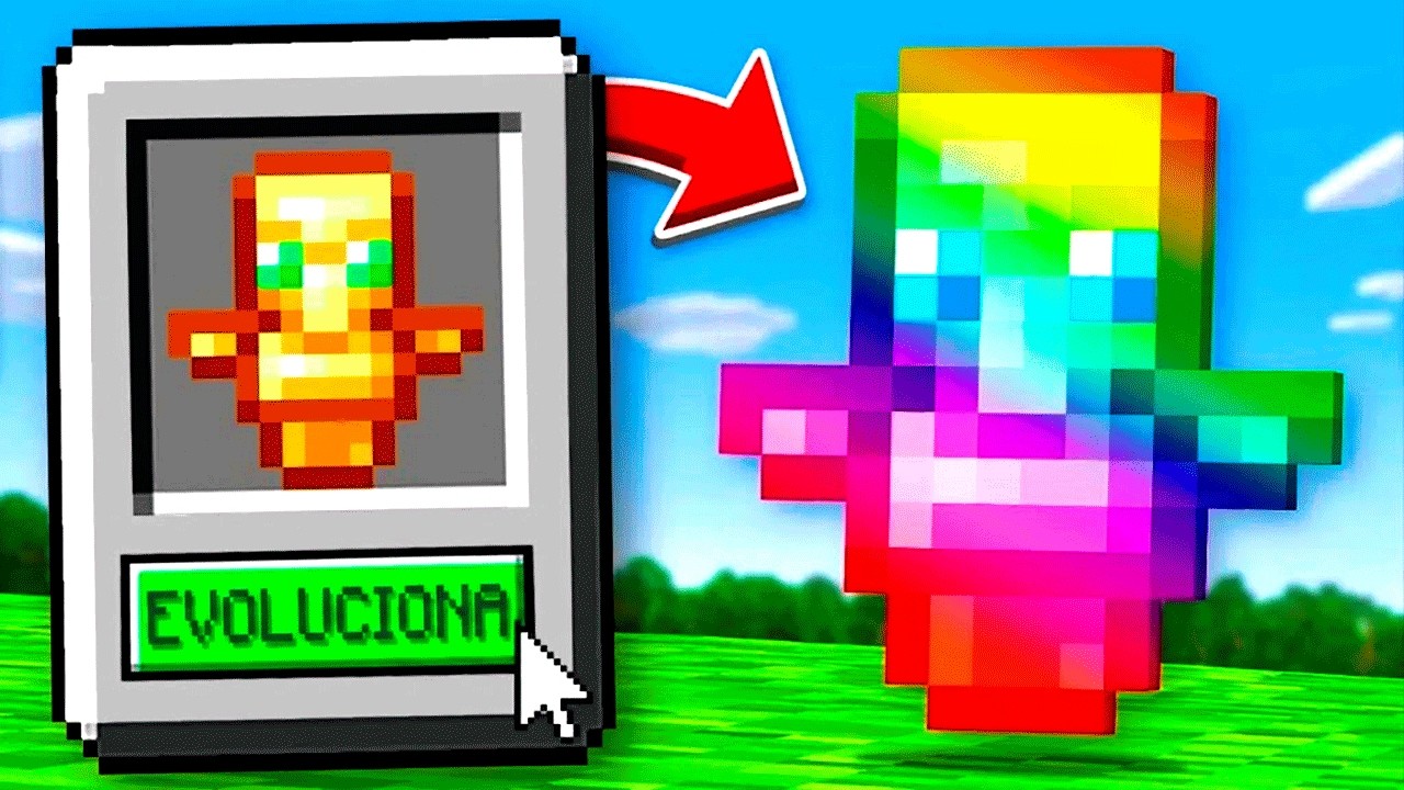 MINECRAFT pero puedo EVOLUCIONAR mis ITEMS!!!!