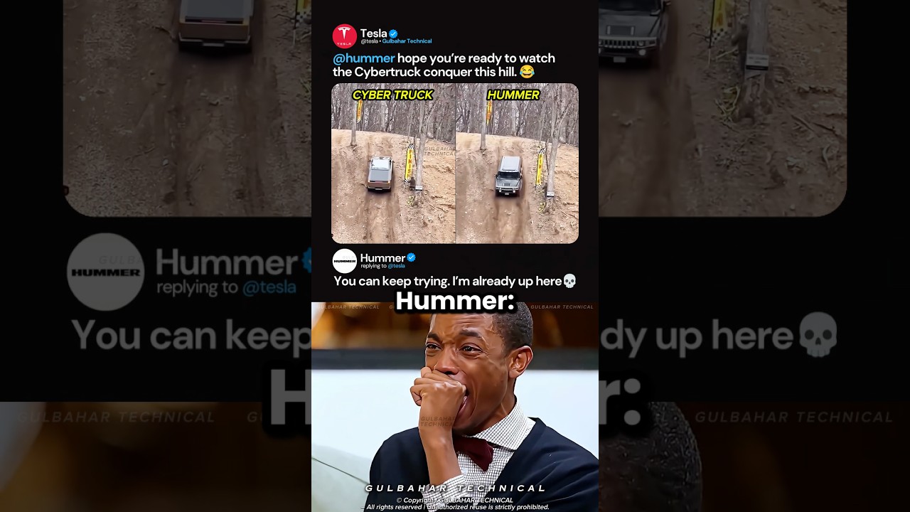 Cybertruck vs Hummer Hill Climb Test 💀