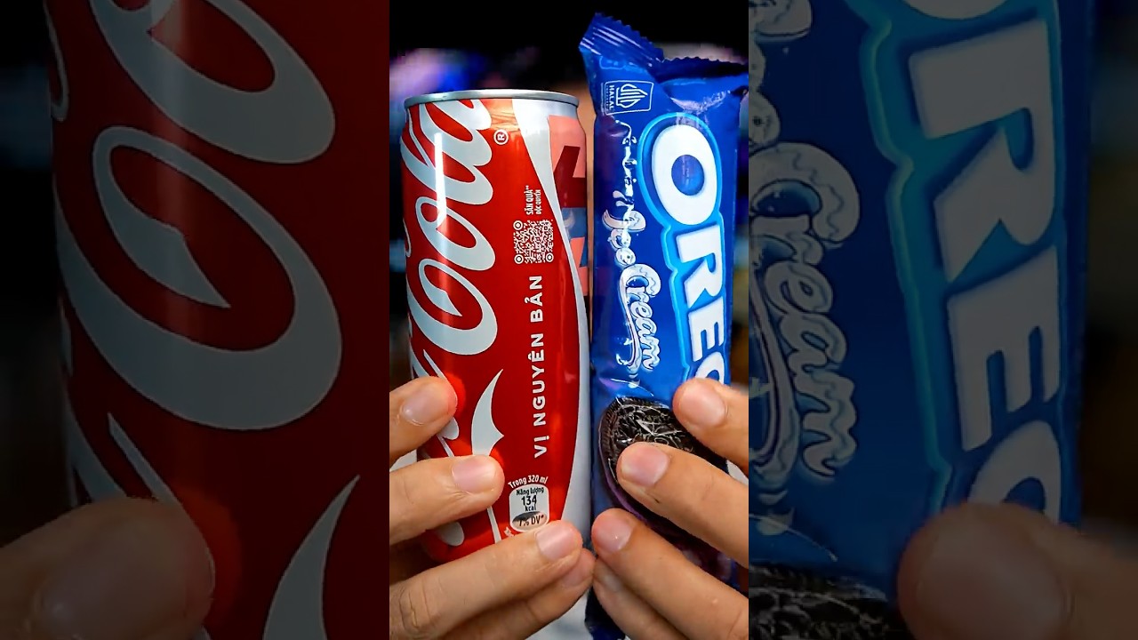 Kem Oreo Coca Cola #tienqb #mukbang #food #icecream
