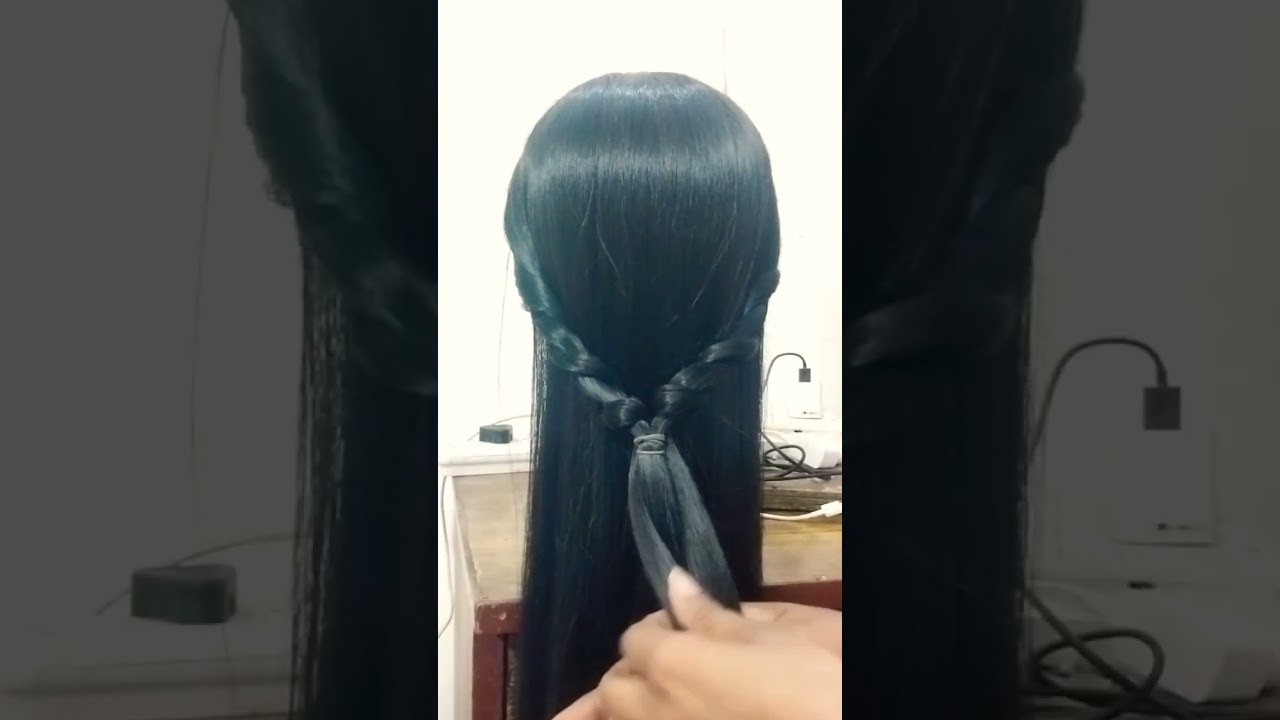 Beautiful girl hairstyle look #shorts