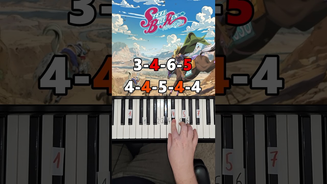 Jojo Steel Ball Run Theme Piano Tutorial #shorts