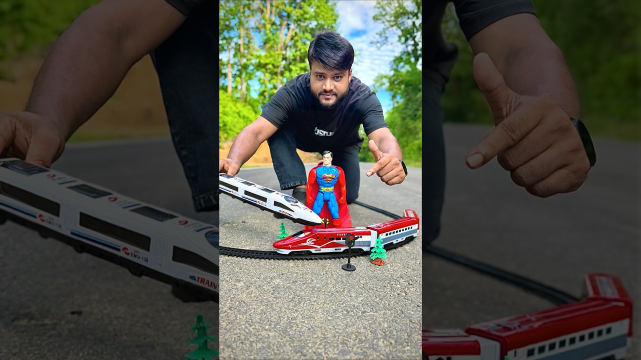 White Chinese Bullet Train Vs Red Smartcraft Electric Bullet Train