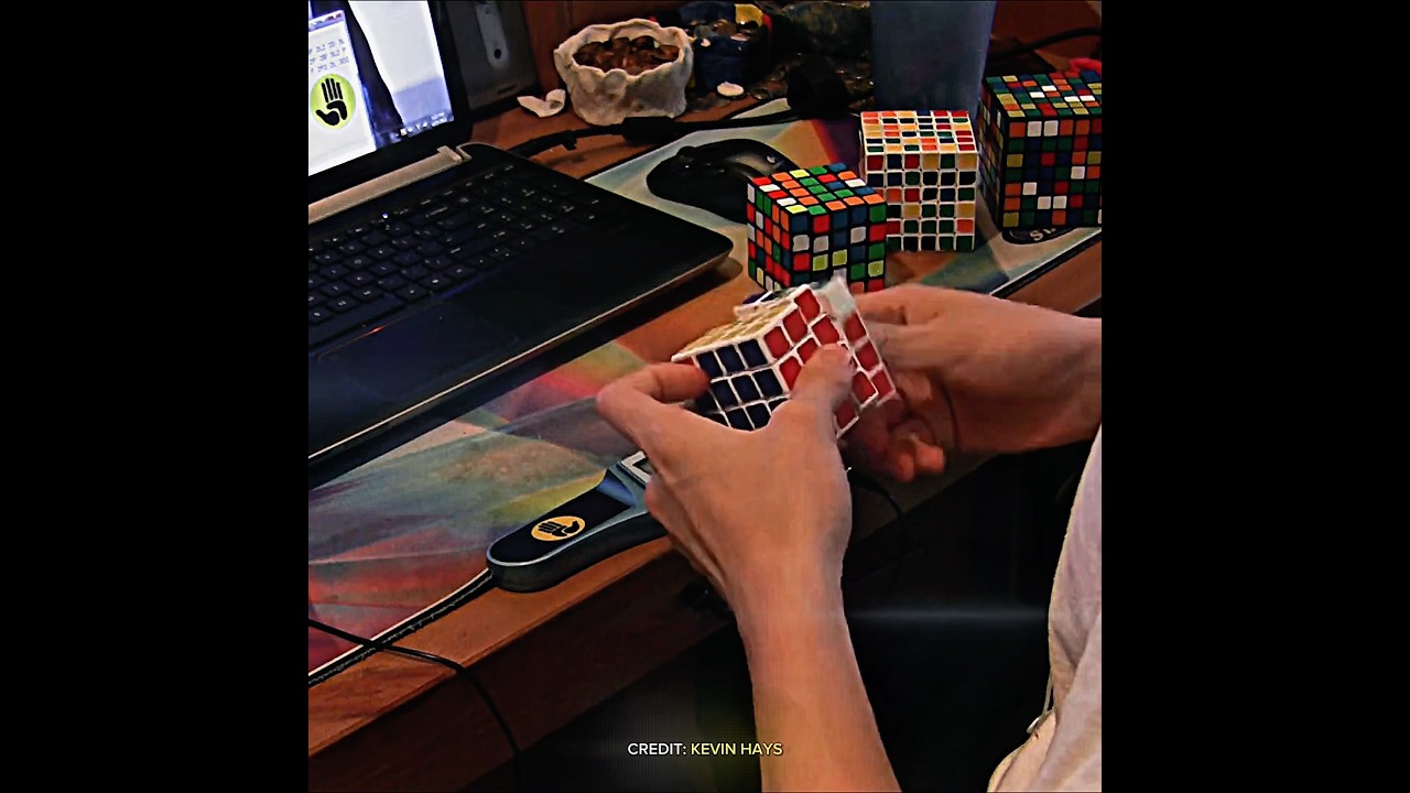 Kevin Hays 2x2 - 7x7 Rubik’s Cube Relay 7:47.78 UWR 2012 #rubikscube #viral #shorts