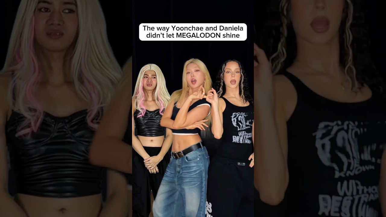 The way Yoonchae and Daniela didn’t let MEGALODON shine #KATSEYE #fyp #kpop #shorts