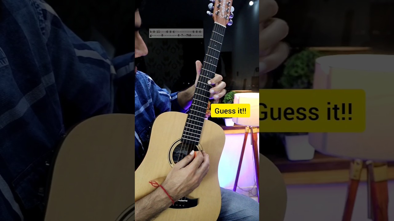 Beautiful Guitar Tune 🔥 - Make this as ur Ringtone - Super Easy Tabs - Jannat Bgm #shorts #music
