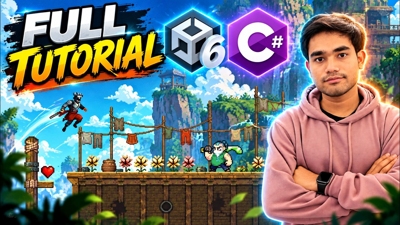 🎮 Unity 6 Full Course for Beginners to Intermediate | Build a Complete 2D Platformer Game with C#