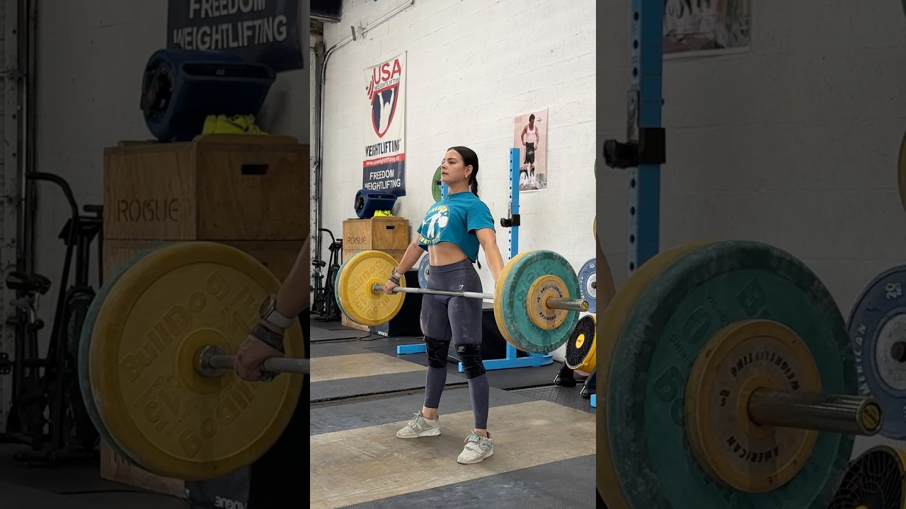 Snatch complex 🫯 75kgs #weightlifting #gym #workout #fitness #train #lift #shorts #training