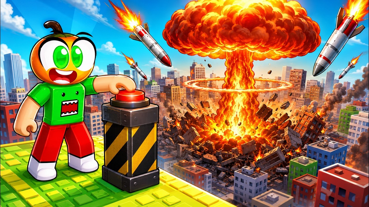 Roblox'ta Düşman Şehrini Yok Etmek için ATOM BOMBASI Kullandım! ☢️