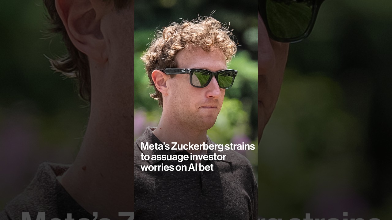 Meta’s Zuckerberg strains to assuage investor worries on AI bet #shorts #meta #ai #zuckerberg
