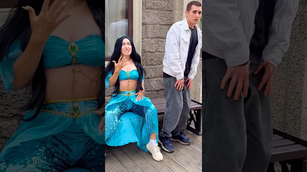 The invisible Aladdin has been found…😮🤭 (not for kids) #jasminemeyer #pranks #shorts