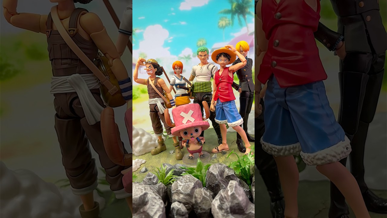 📸 Posing sesh w/ Chopper and the Straw Hats! #actionfigures #onepiece #toyreview #toycollector