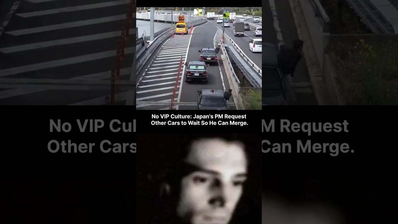 How Japan's PM Merges Into Highway Traffic #shorts #ytshorts #facts #viralvideos