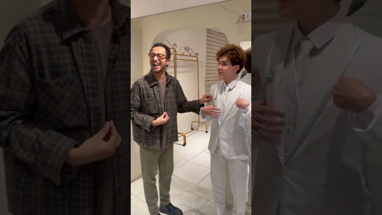 Provando nosso terno de casamento!