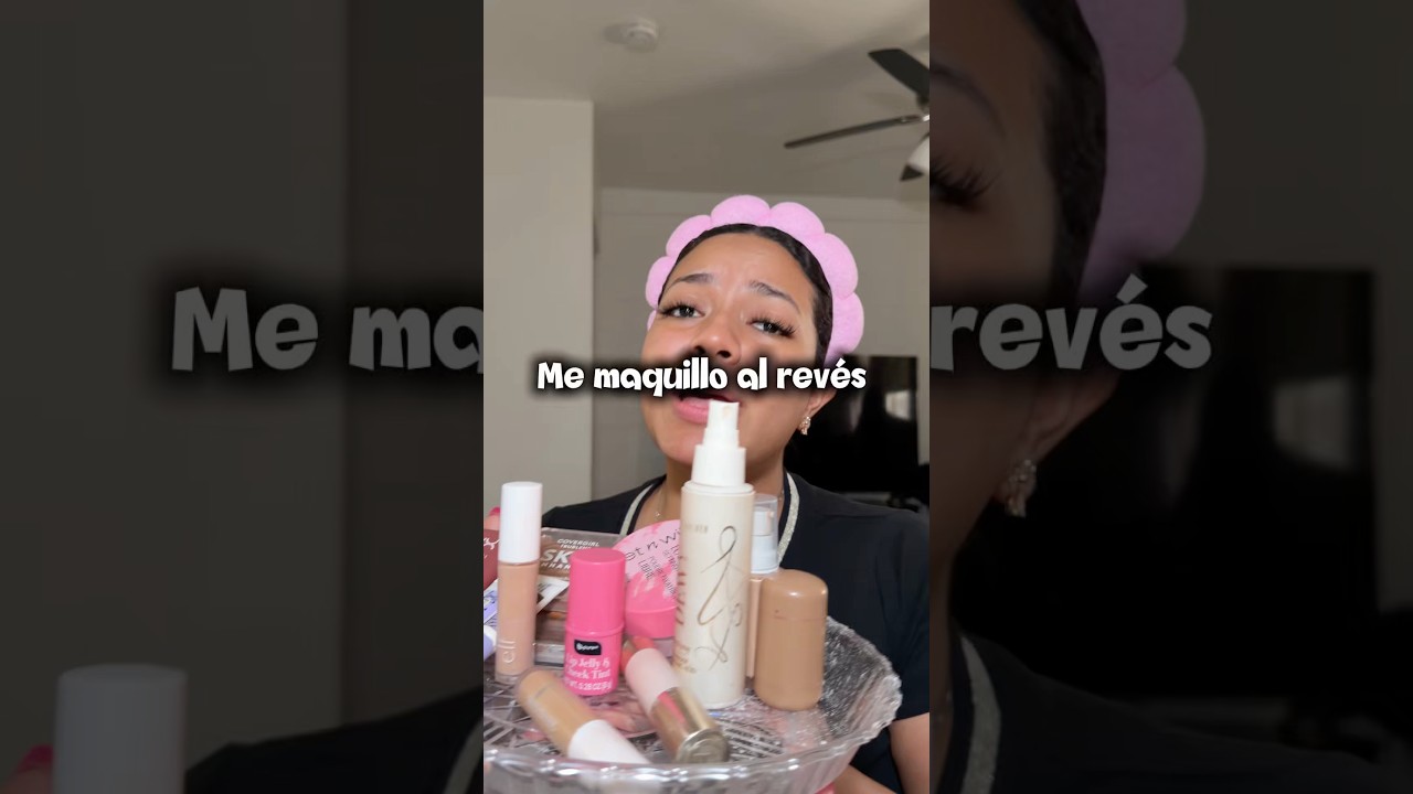 Me maquillo al revés 😱 #makeup #makeuptutorial #fullface #beauty #makeupchallenge