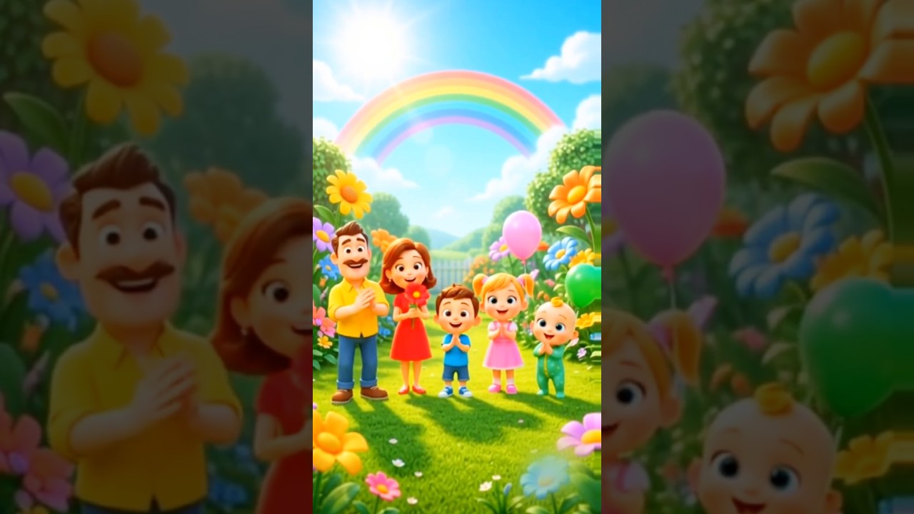 Dady mommy brother sister' colour learn #cartoon  #baby #mirrhymes #cocomelon