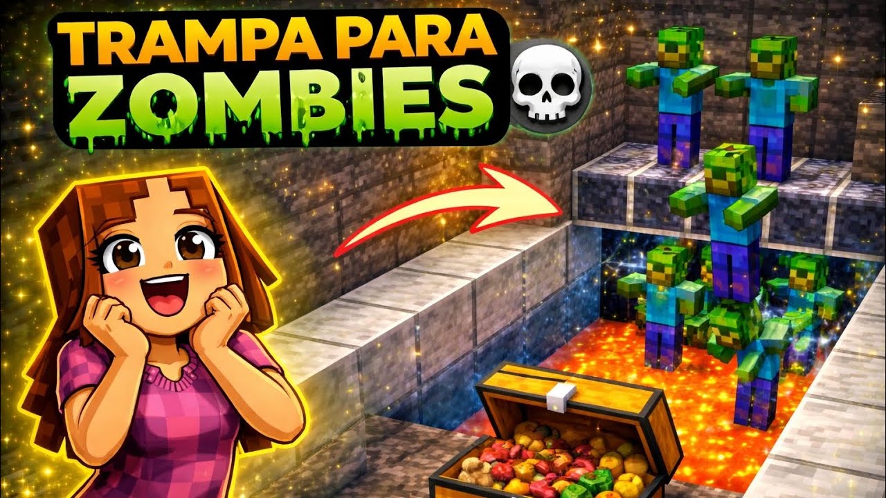 TRAMPA PARA ZOMBIES en Minecraft 🧟 (Fácil y mortal)