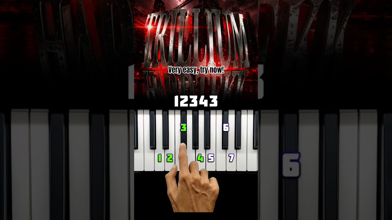 TRILLIUM HARDTEKK (easy) Piano tutorial