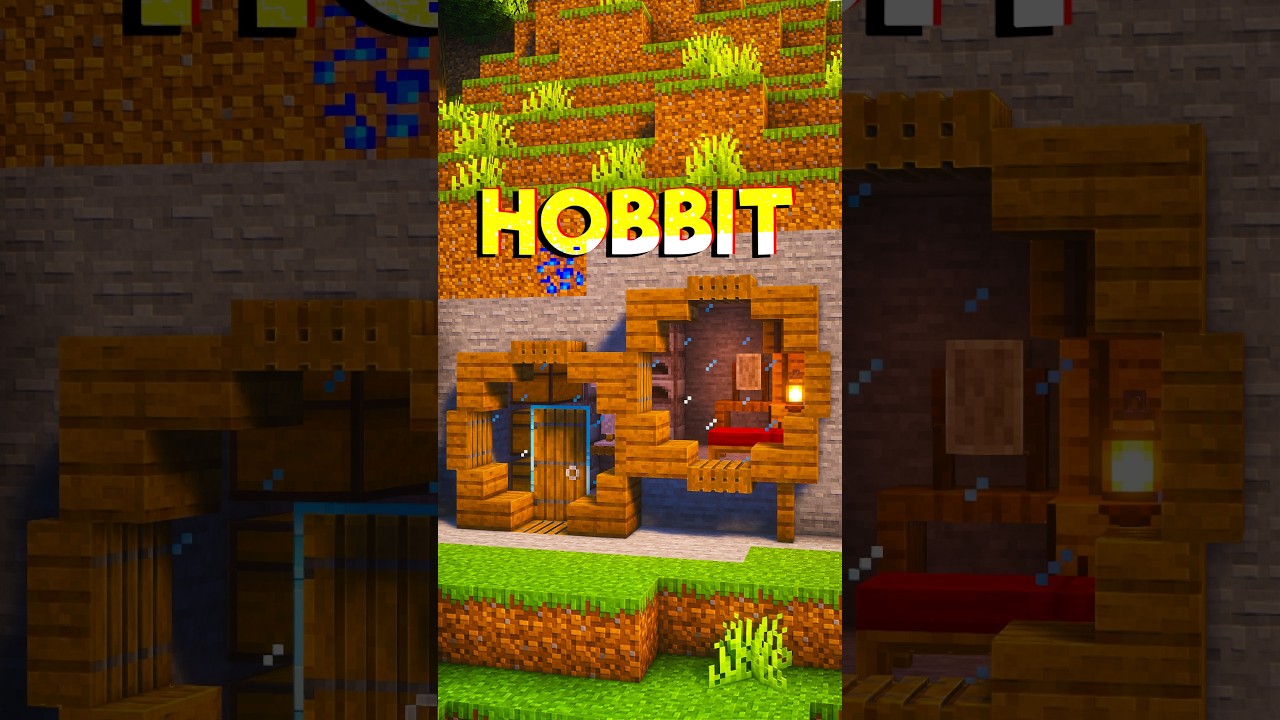 Minecraft Easy Hobbit House....🤔 (Sh Boom) #minecraft #shorts