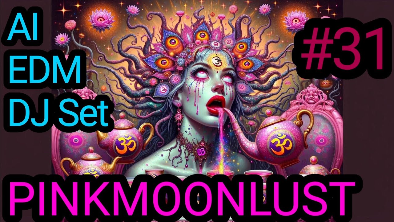 AI EDM DJ Set #31 by DJ PinkMoonLust (Trippy Chakra Artificial Intelligence Music Video)