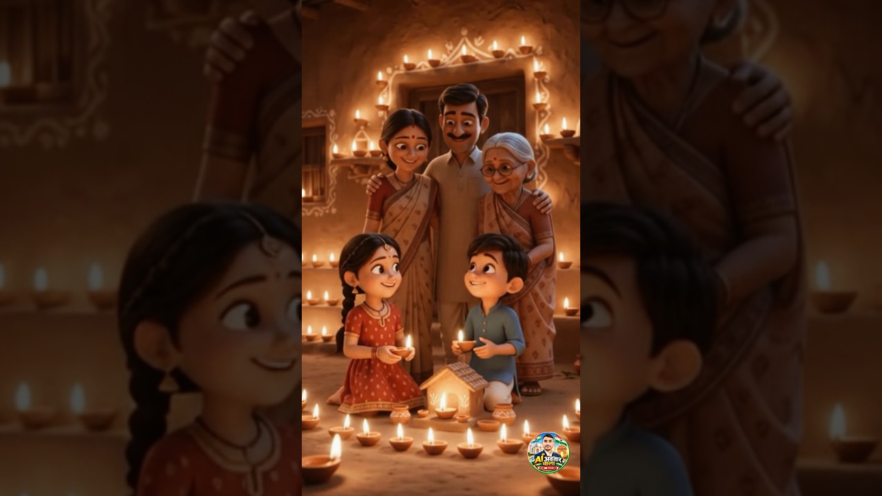 🥰गाँव का कच्चा घर और पुरानी यादें🥰❤️🎇 #shorts #shortsfeed #shortsviral #trainding #diwali #ai #deep