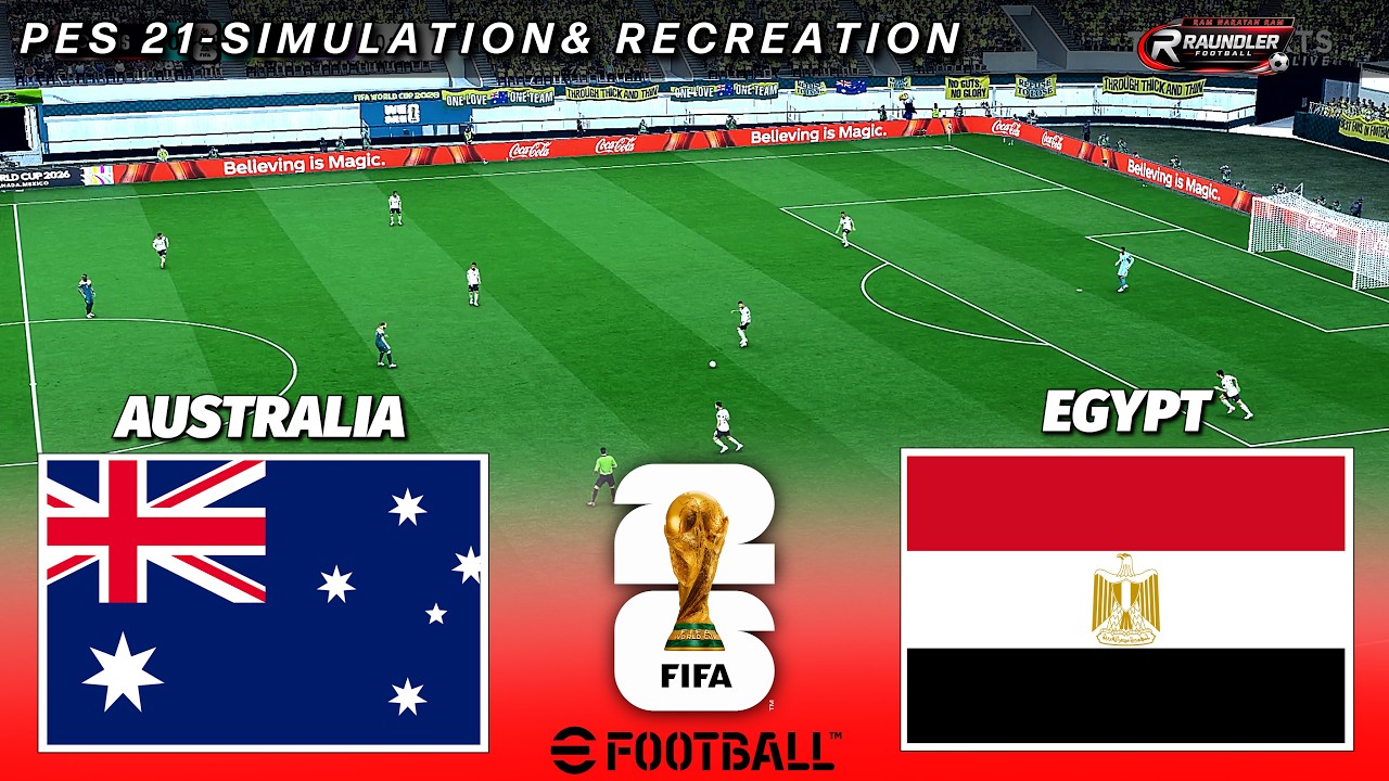 🔴AUSTRALIA vs EGYPT | World Cup 2026 | PES 2021 Football Simulation Gameplay
