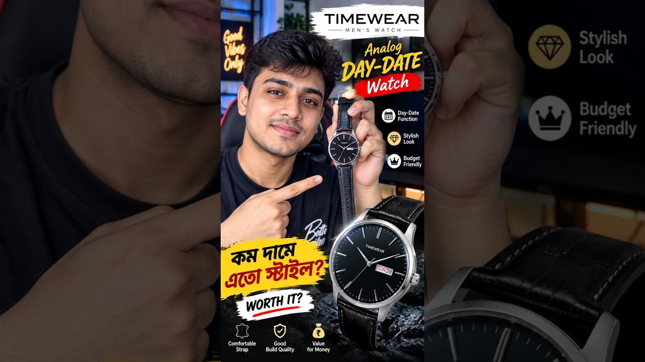 TIMEWEAR Watch Review ⌚ কম দামে Stylish Day-Date Watch! | Best Budget Watch for Men