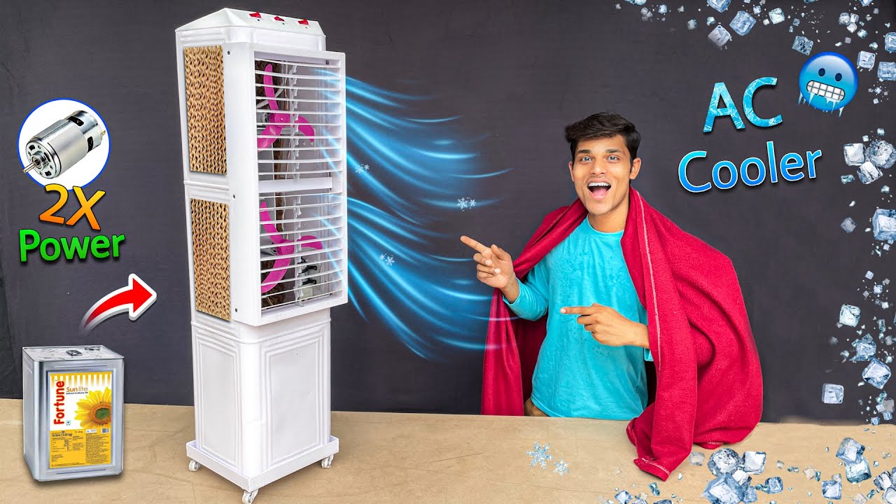 How to make AC Cooler At Home 🥶 | Air Cooler कैसे बनाएं सिर्फ ₹800 में  ✅ Hacker Jp 