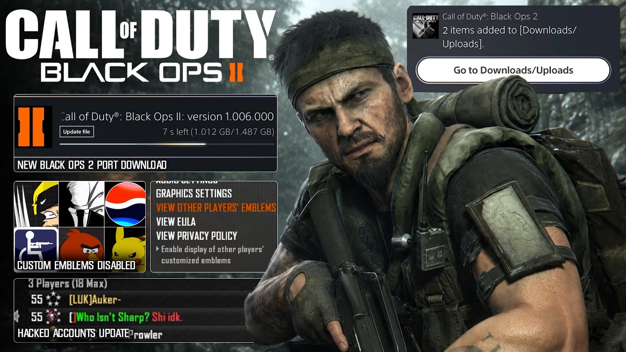 NEW EMERGENECY Black Ops 2 Port Update & Download! (Custom Emblems Disabled, Account Resets, & MORE)