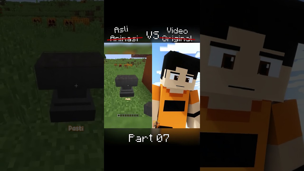 [Asli VS Video] Rumah Terkecil VS Anvil Terbesar Di Minecraft!! #animasi #minecraft #Indonesia