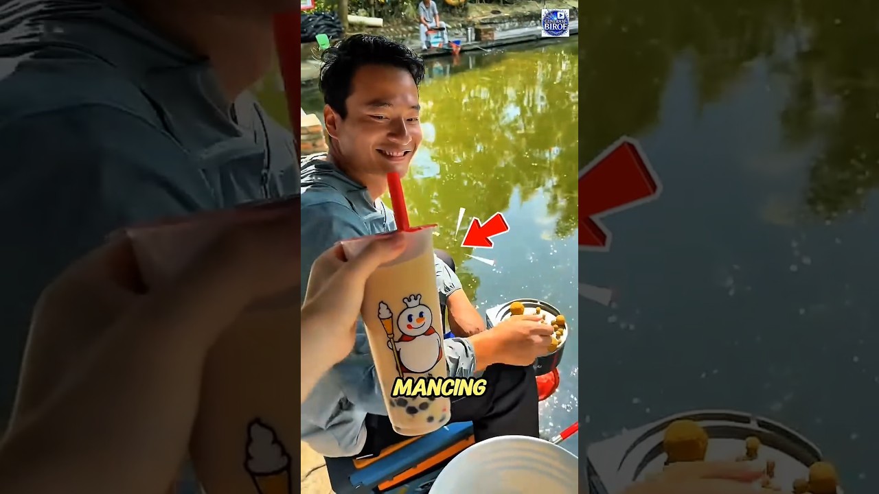 ISTRI INI TUANG ES BOBA KE KOLAM, HASILNYA DAPAT 1 EMBER IKAN JUMBO! 🎣🧋🐟