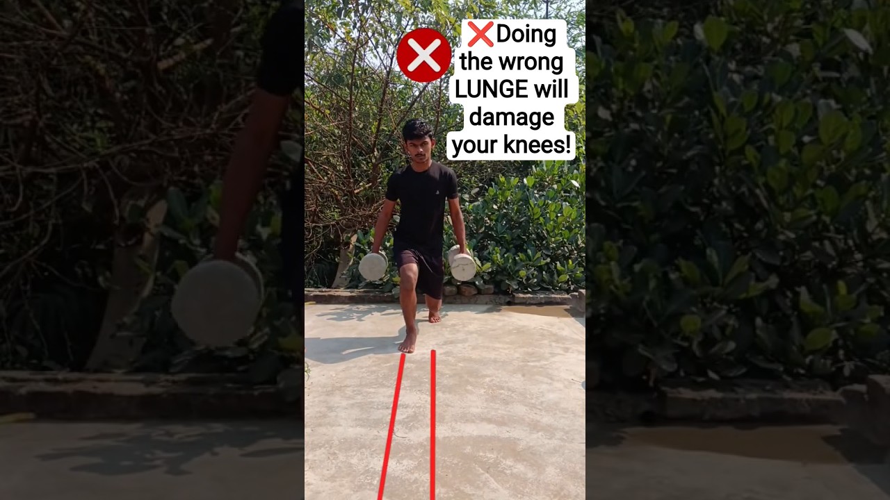 ✅ Home workout LUNGE - RIGHT WAY#lunge #legworkout