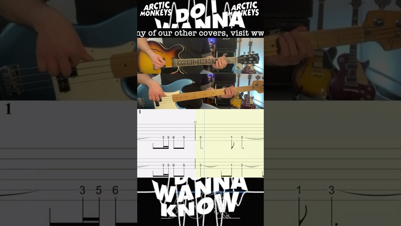 Do I Wanna Know? - Arctic Monkeys - Guitar & Bass Lesson - Demonstration - Rolling Tab