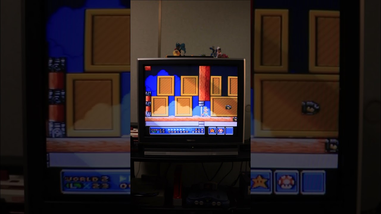 Super Mario Bros 3: World 2 Airship on CRT (SNES)  #retrogaming #crt #supermariobros3